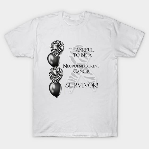 Neuroendocrine Cancer Survivor Support T-Shirt by allthumbs